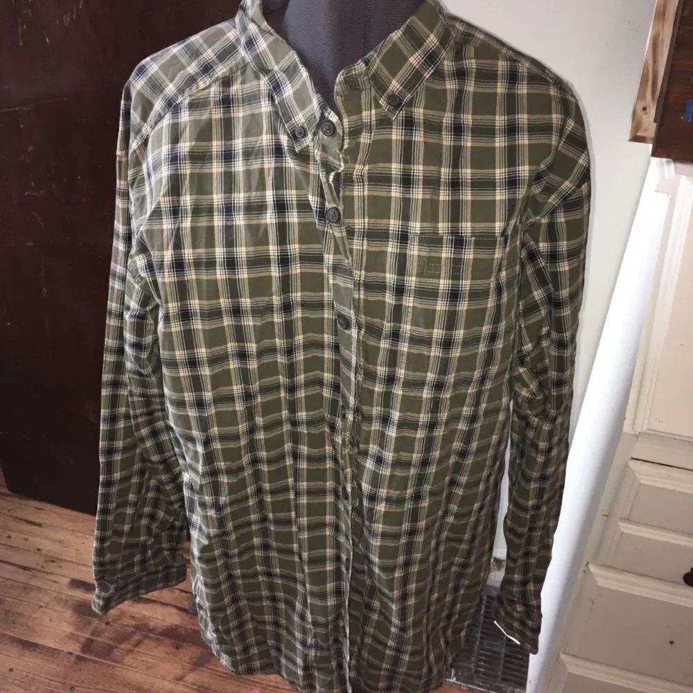 Columbia plaid button down XL shirt